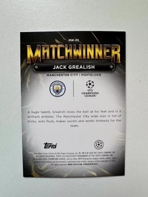 Topps Superstars 2024 23/24 Jack Grealish Matchwinner